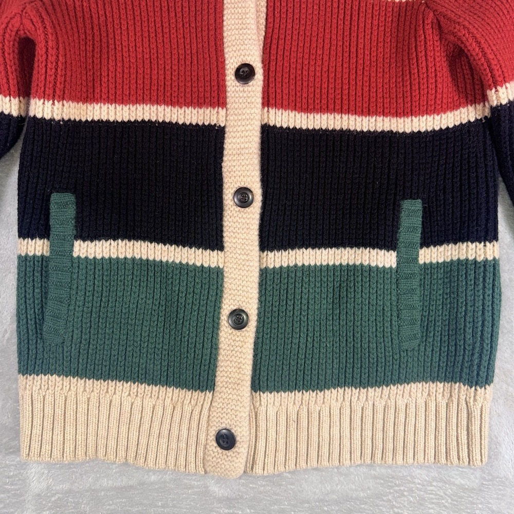 Pendleton Women's Small Ranger Stripe Lambswool Cardigan Shawl Collar Sweater - Picture 5 of 9